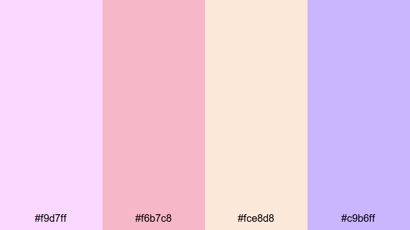 blush horizon whisper lilac lavender color palette with hex codes