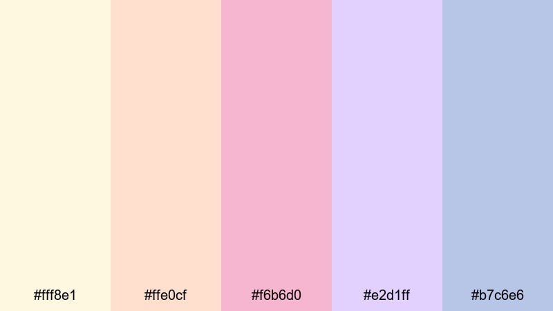 blush jasmine morning jasmine color palette with hex codes