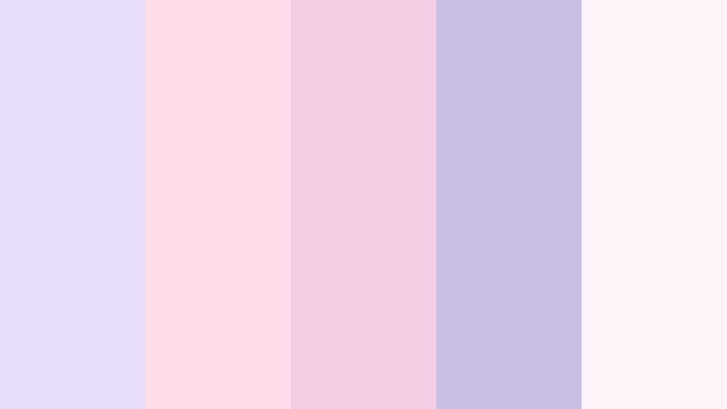 blush lavender drift lavender mist color palette with hex codes