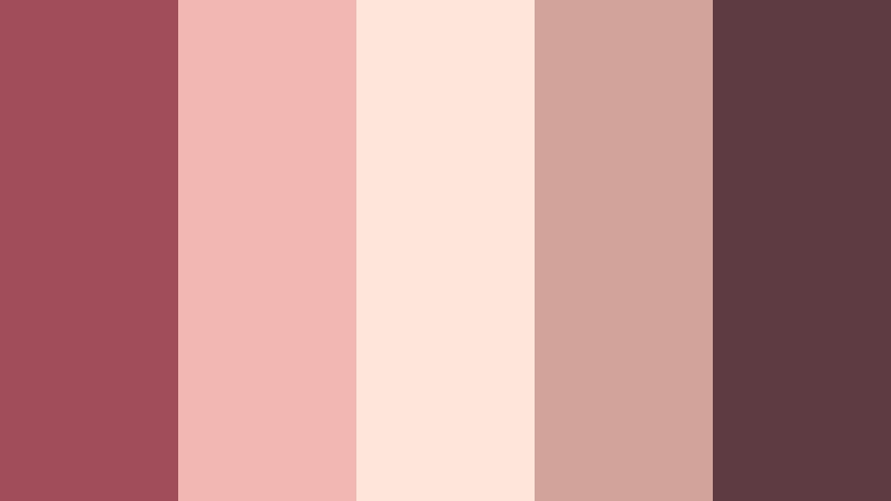 blush letters at dusk dusty rosewood color palette with hex codes