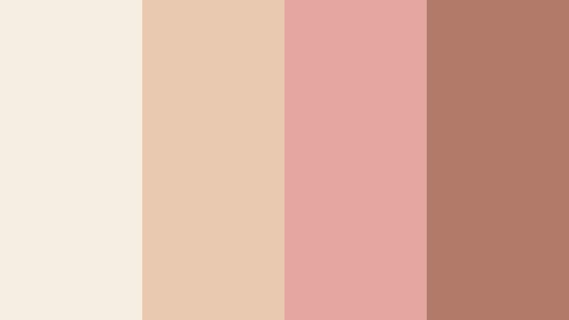 blush linen afternoon amber beige color palette with hex codes