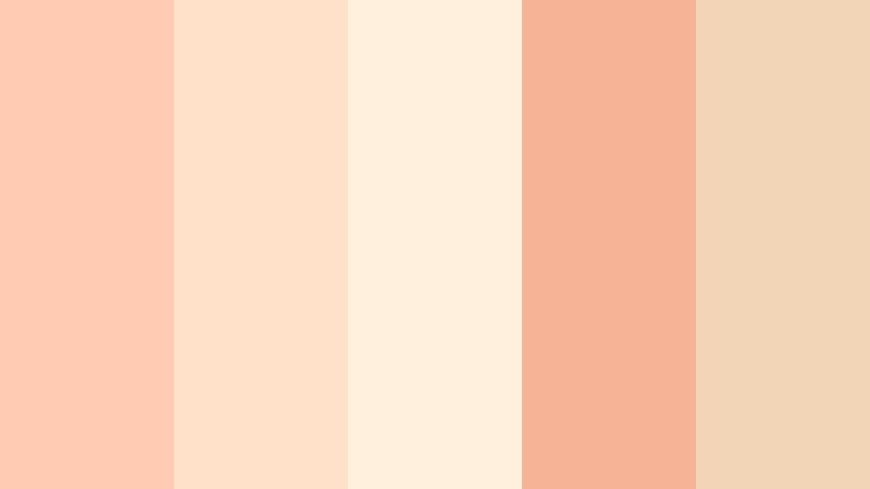 blush linen morning sunset peach color palette with hex codes