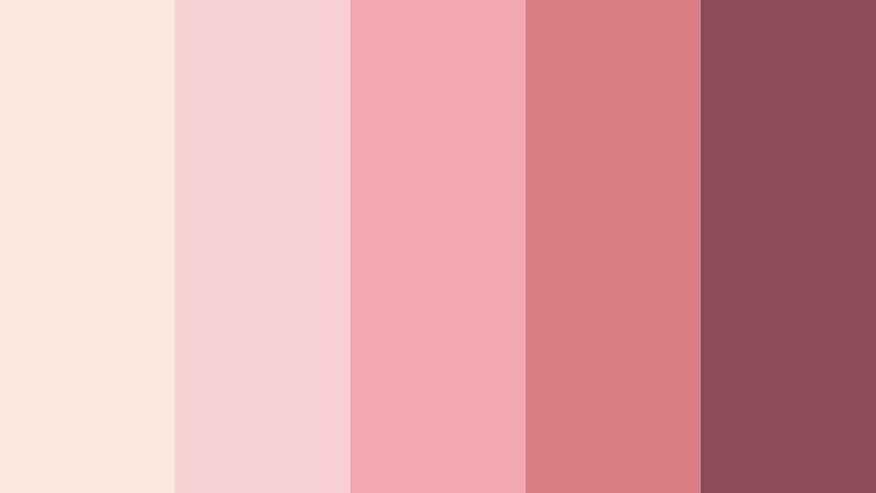 blush macaron dream almond cream color palette with hex codes