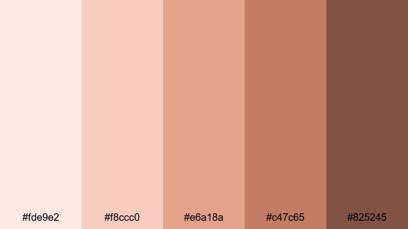 blush mirage haze desert color palette with hex codes