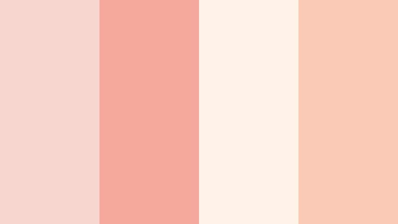 blush morning daydream vintage coral pink color palette with hex codes