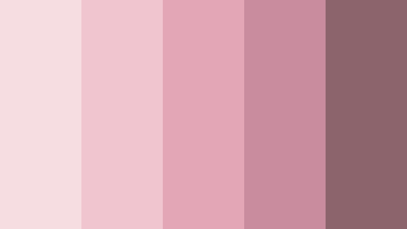 blush morning glow dusty pink color palette with hex codes