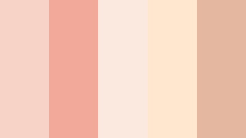 blush morning light muted salmon color palette with hex codes