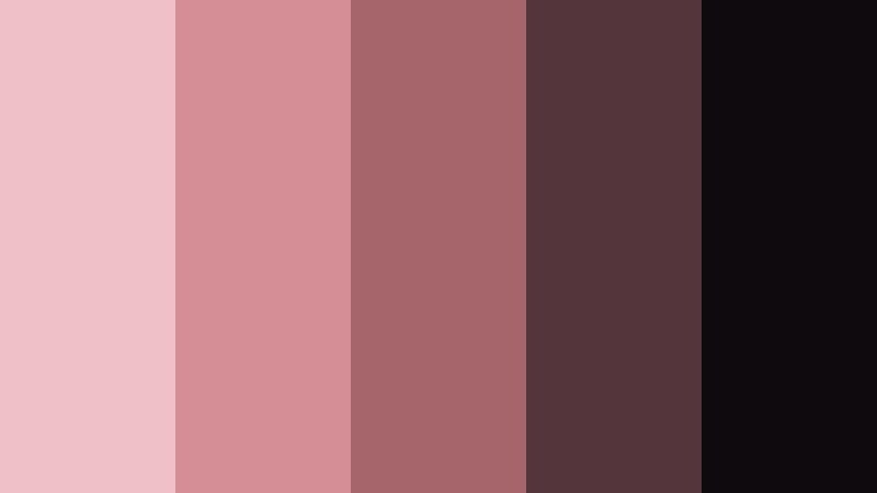 blush noir frame warm blush color palette with hex codes
