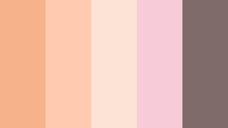 blush orchard afternoon burnt apricot color palette with hex codes