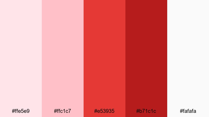 blush petal crimson crimson color palette with hex codes