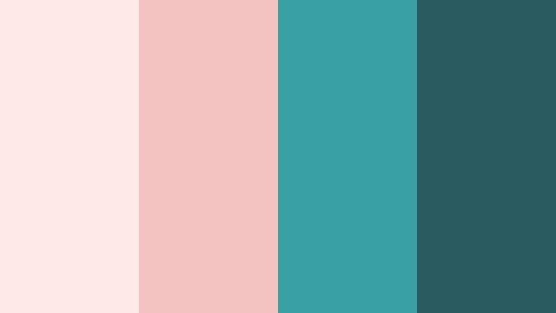 blush tide teal cinema teal accent color palette with hex codes
