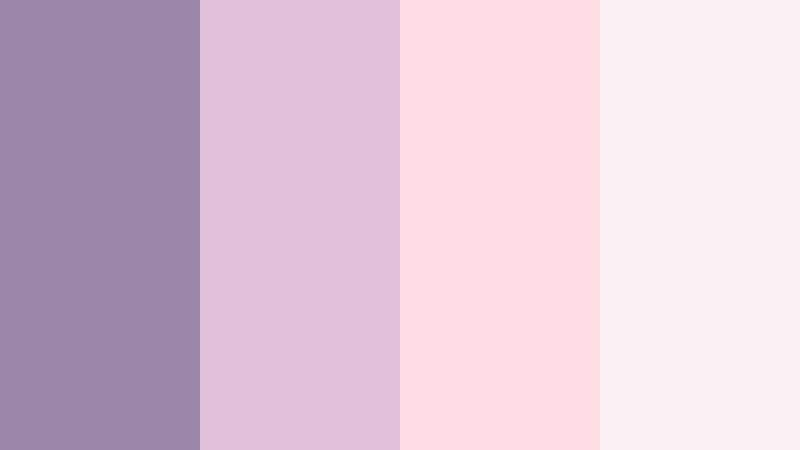 blush veil daydream dusky lavender color palette with hex codes