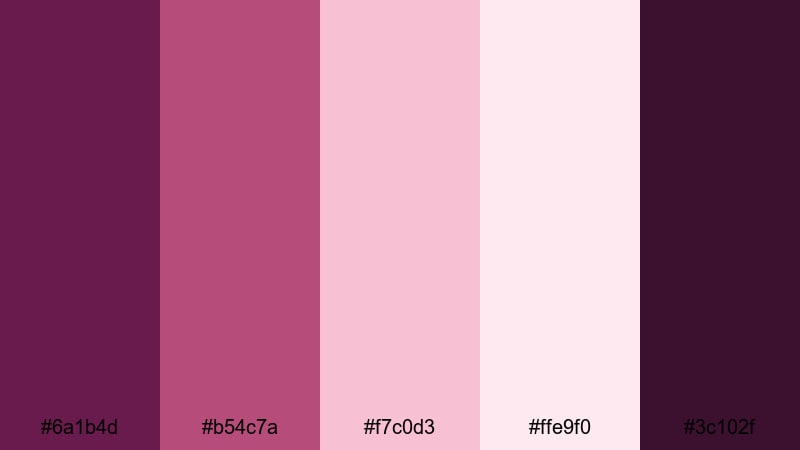 blush wine whisper vineyard color palette with hex codes