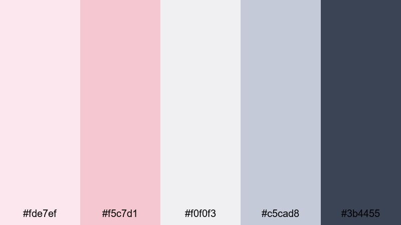 blush workspace glow blush pink color palette with hex codes