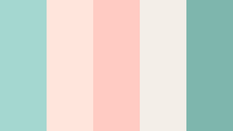 blushed coastal mist misty turquoise color palette with hex codes