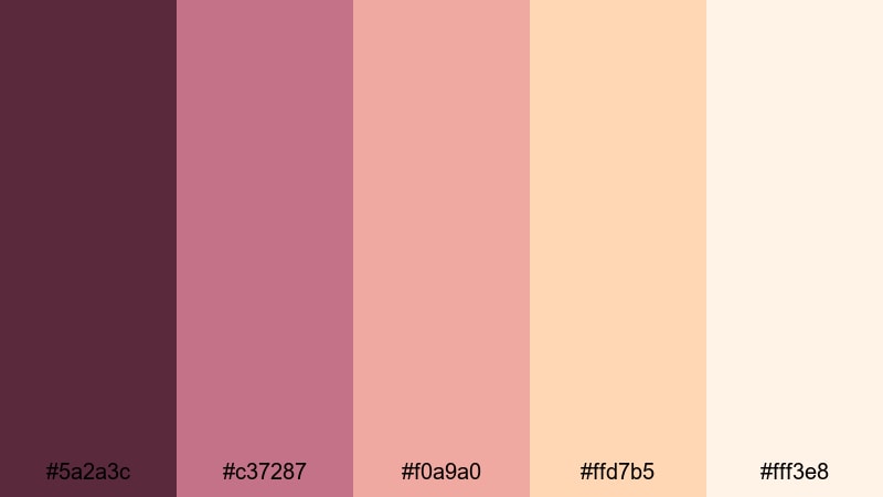 blushing colonnades roman empire color palette with hex codes