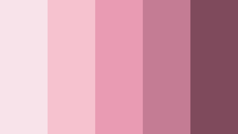 blushing dawn whisper vintage rose pink color palette with hex codes