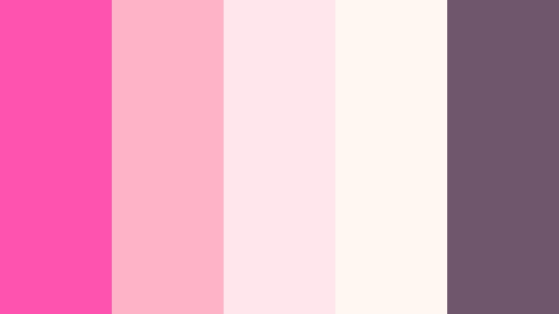 blushing storybook romance hot magenta color palette with hex codes