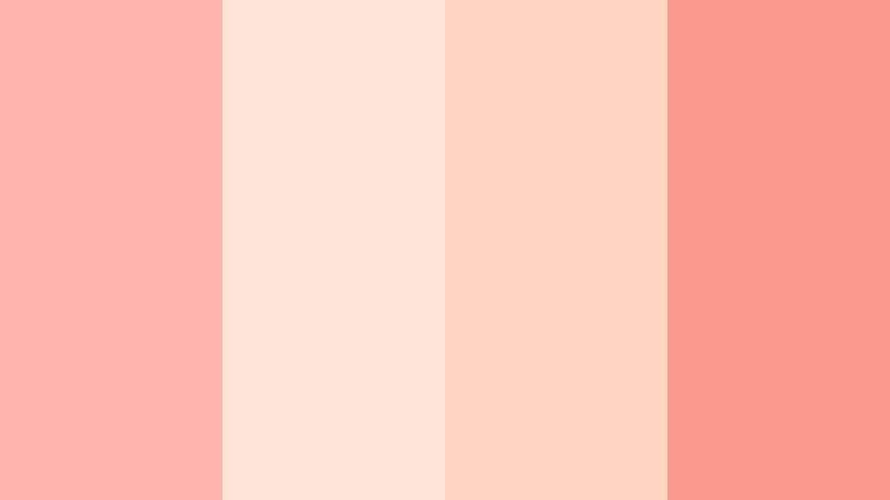blushing sunrise glow soft coral color palette with hex codes