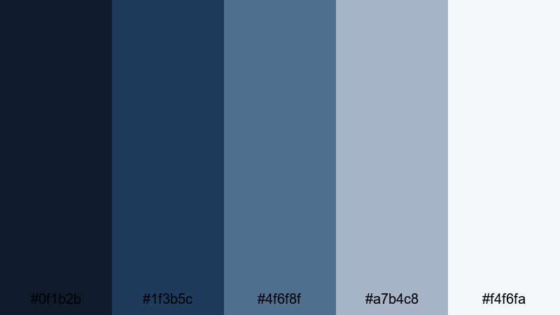boardroom blue steel professional color palette with hex codes
