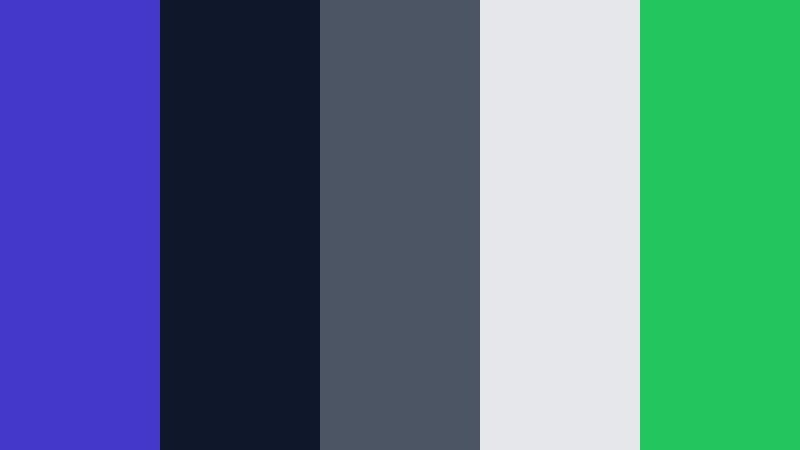 boardroom neon accent electric indigo color palette with hex codes