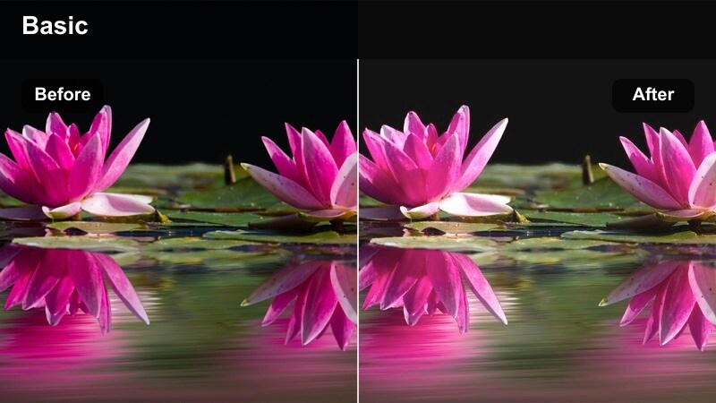 Riverside boardwalk with railings in a hazy warm chestnut color grade.
