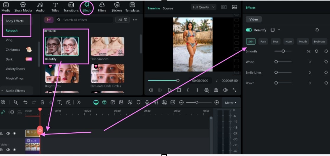 import beauty feature