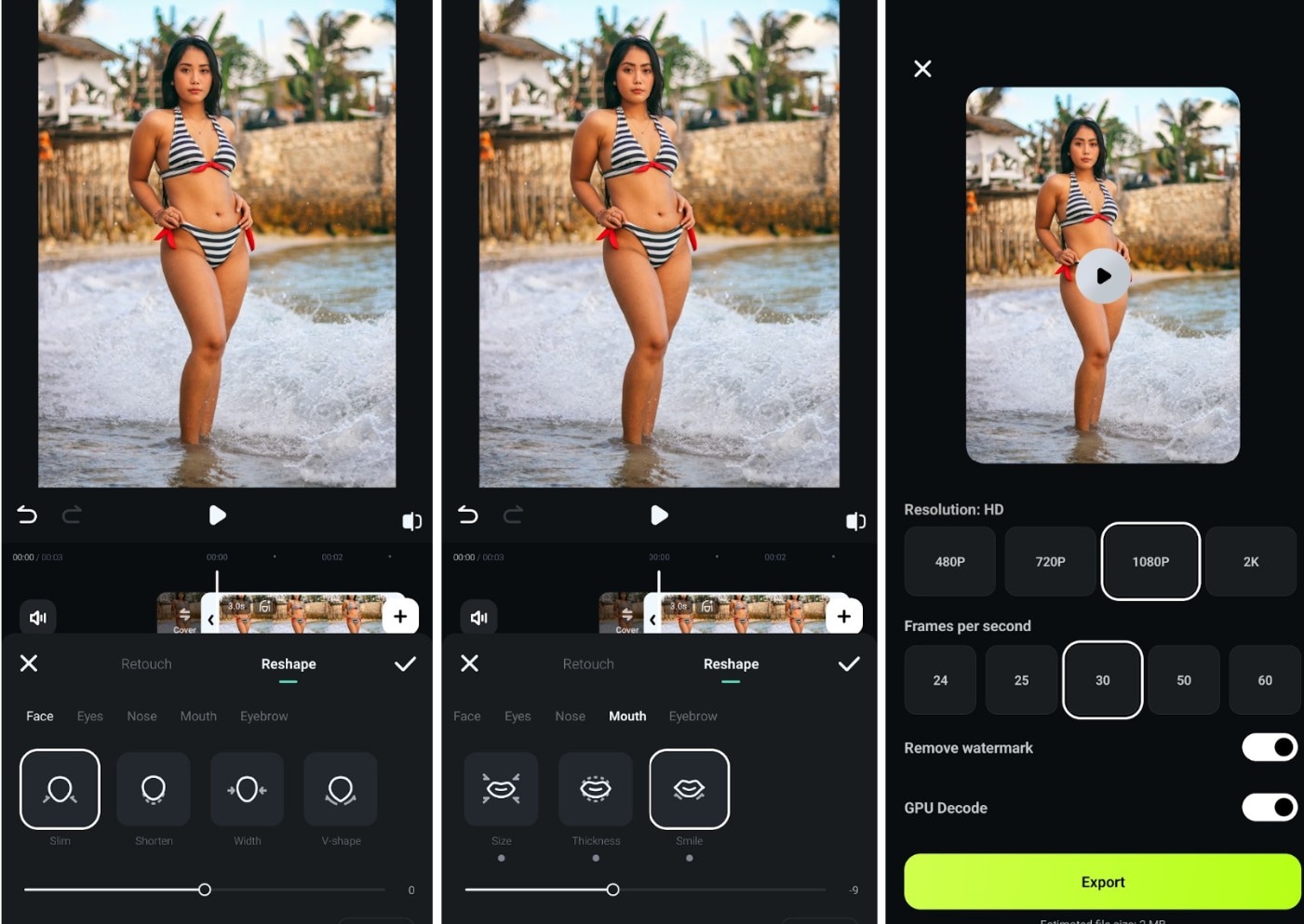 modify facial features