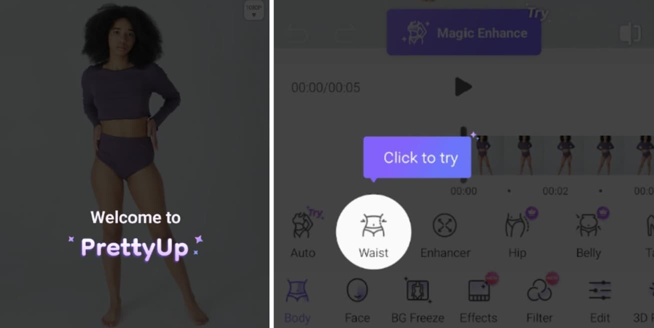 using pretty up editor