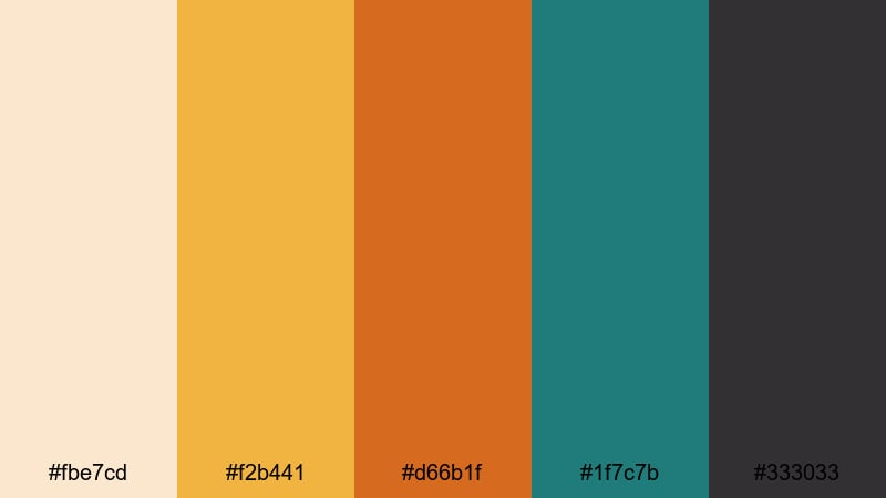 boho bazaar spice boho color palette with hex codes