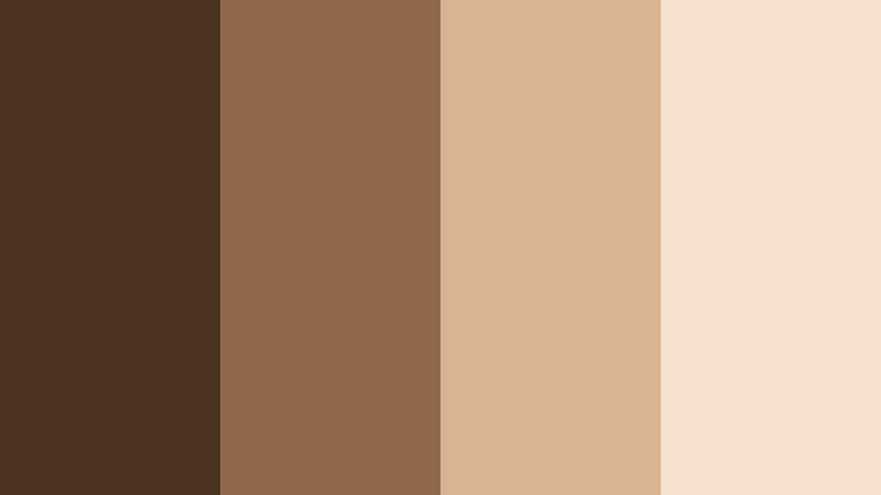 boho loft morning walnut brown color palette with hex codes