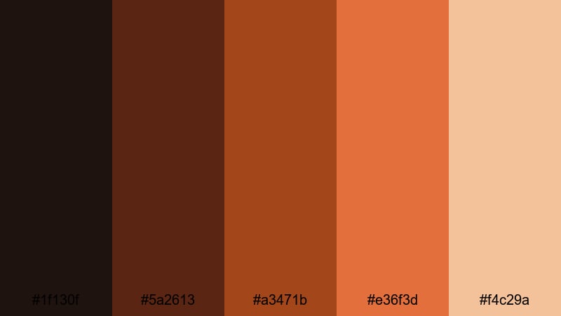 boiler room ember steampunk color palette with hex codes