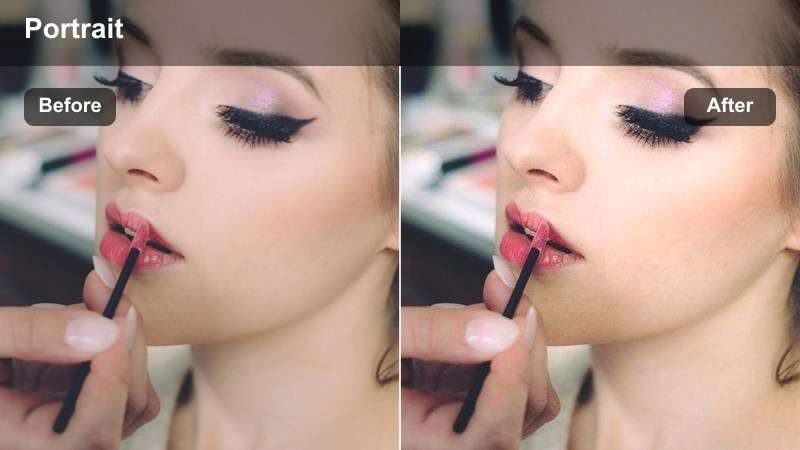 Beauty creator with colorful makeup graded for accurate skin and bold hues.