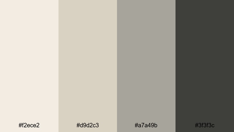 bone and charcoal interface bone color palette with hex codes