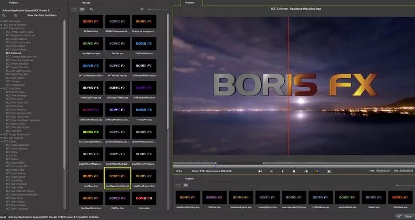borix editor de video con recurso de efectos