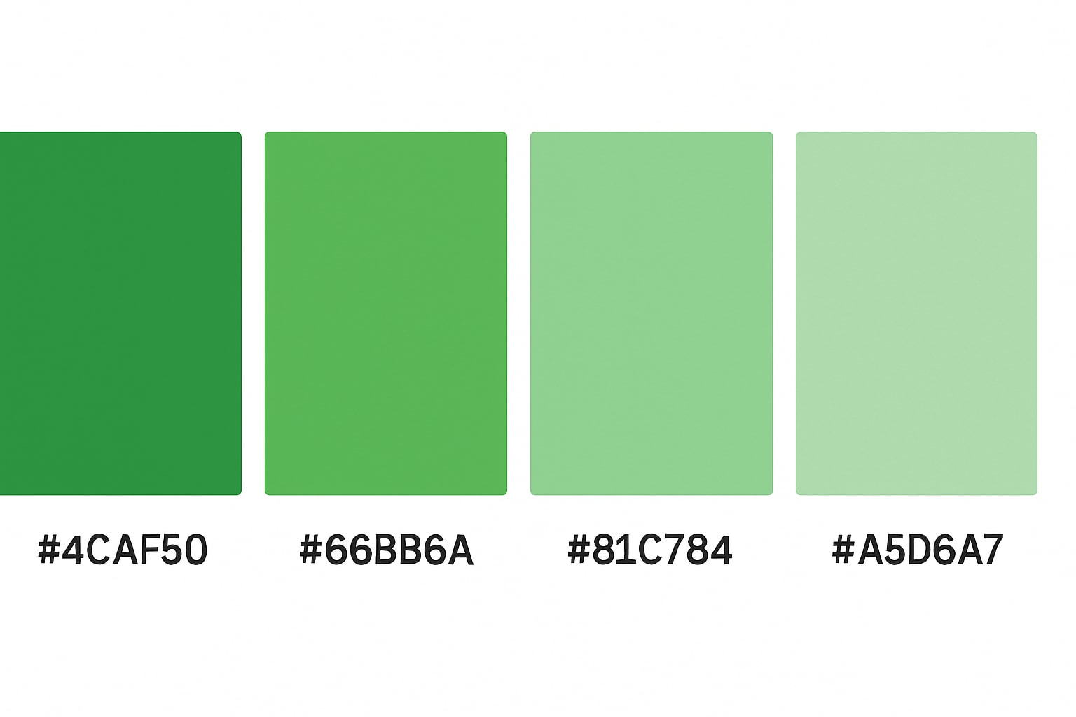 botanical garden green color palette with hex codes