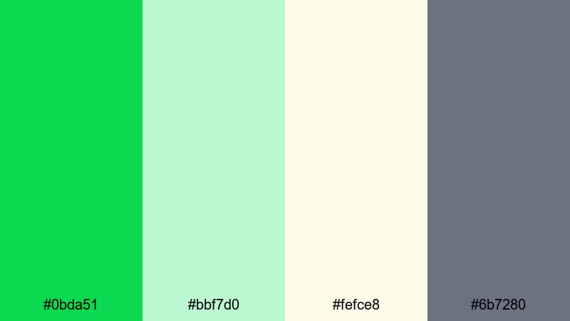 botanical studio light malachite color palette with hex codes