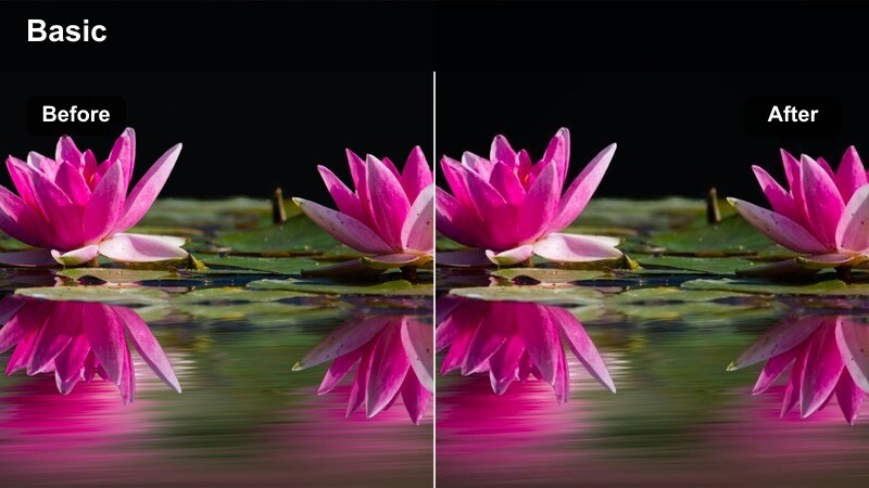 Cinematic branded coffee setup with bags, beans, and a cup in sharp contrast