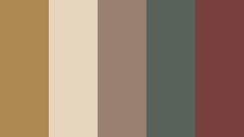brass and linen vintage color color palette with hex codes