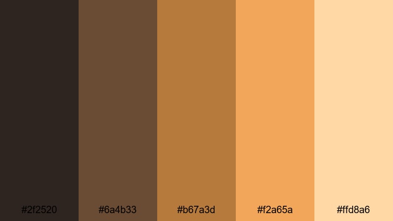 brass rivet sunset steampunk color palette with hex codes