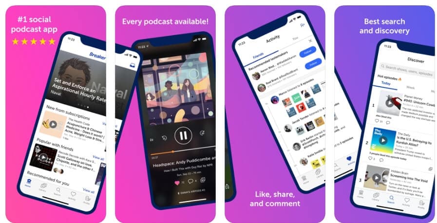 10+ Best FREE Podcast Player Apps for iOS and Android