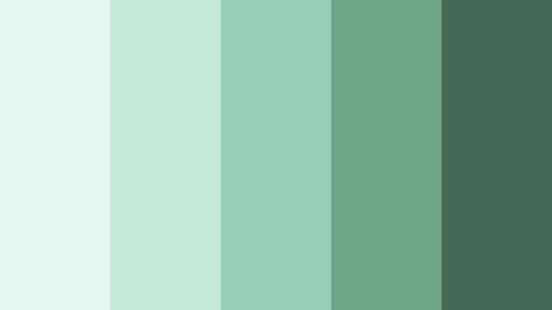 breath of green air mint sage color palette with hex codes