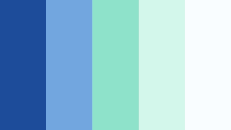 breezy data garden cobalt and mint saas dashboard color color palette with hex codes