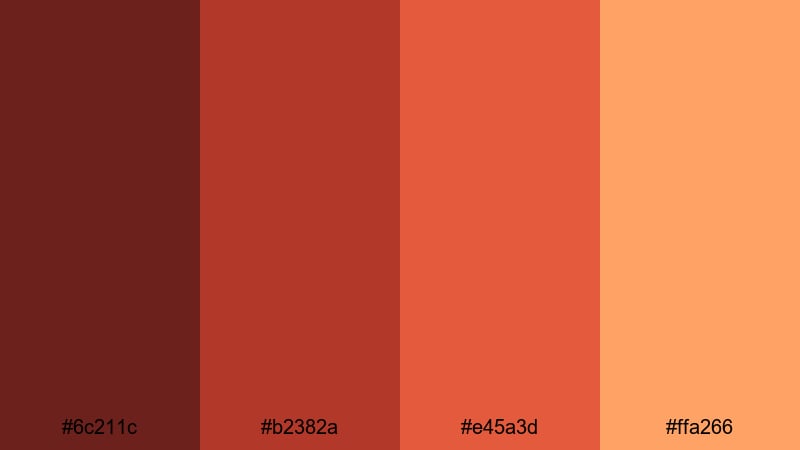 brick pop headlines brown red color palette with hex codes