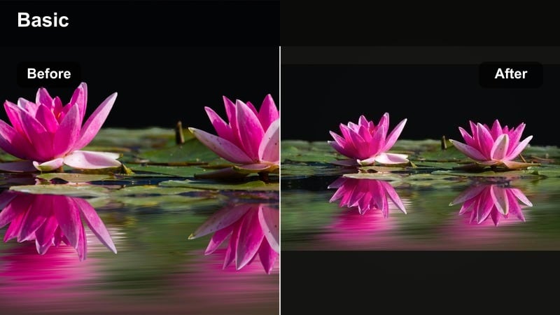 Creator pointing to on-screen text with a bright, clear filter for CTA clarity.