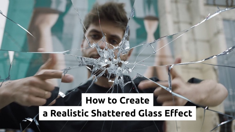 effet de verre brisé dans une vidéo