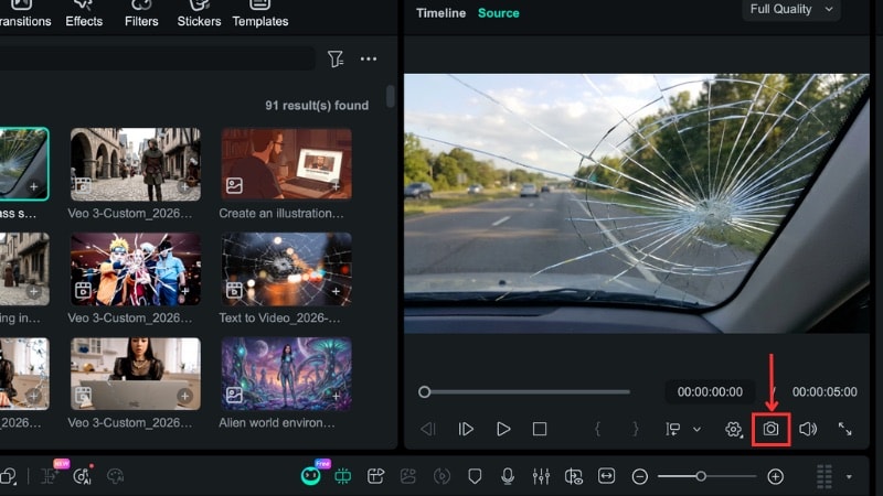 enregistrer l’image de verre brisé