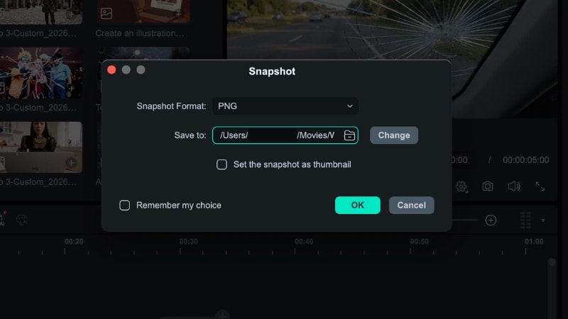 définir le format et l’emplacement d’enregistrement