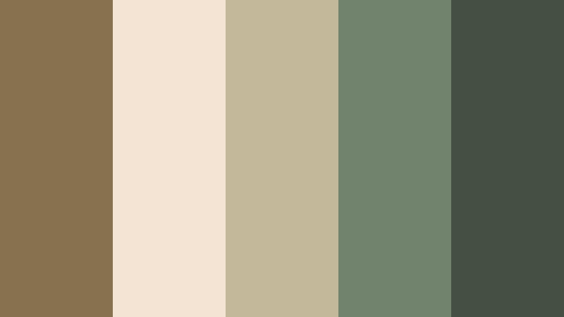 bronze dusk garden faded bronze color palette with hex codes