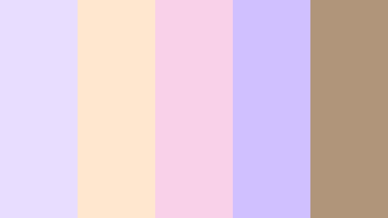bubble tea afternoon baby lilac color palette with hex codes